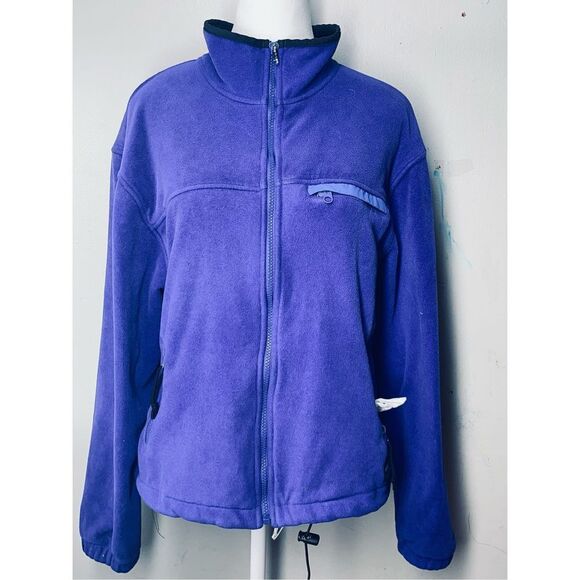 LL Bean Windblock Fleece purple Size L - Picture 1 of 8